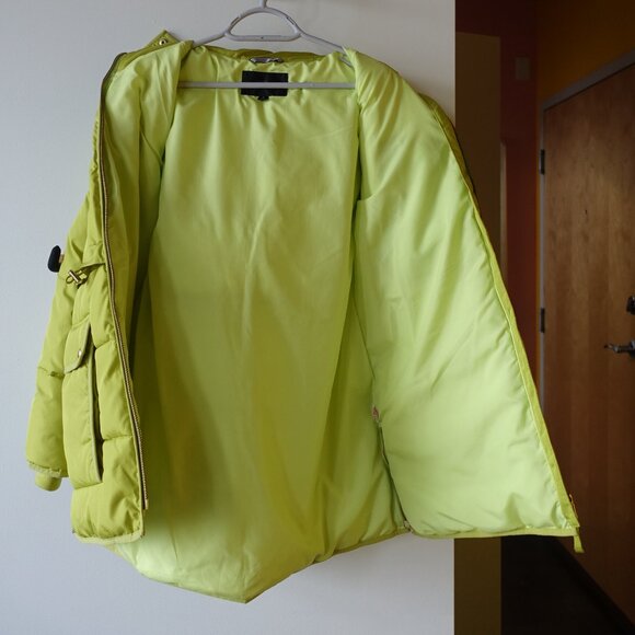 J. Crew vivid chartreuse Chateau puffer Primaloft jacket coat SM S Small - Picture 6 of 16